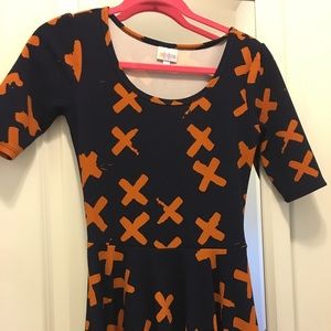 LuLaRoe xxs plain black Nicole dress